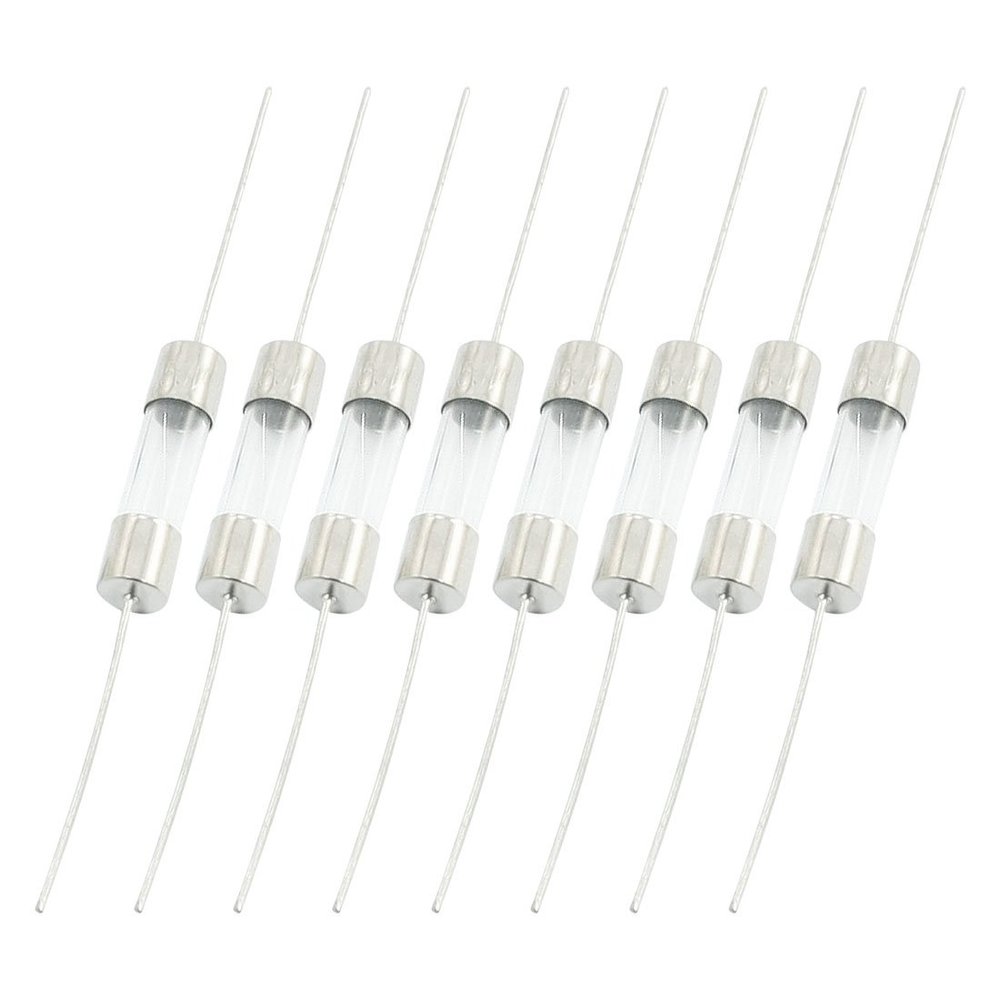 Aexit 250VAC 6A Amplifier Installation 5mm x 20mm axia-l Lead Glass Fuses Tube Fuses 8 Pcs
