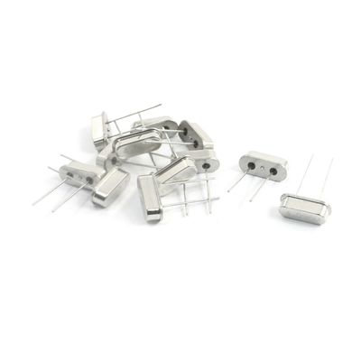 Aexit 12Pcs Silver Amplifier Installation Tone Metal 4.096MHz Quartz Crystal Fuses Oscillator Resonators