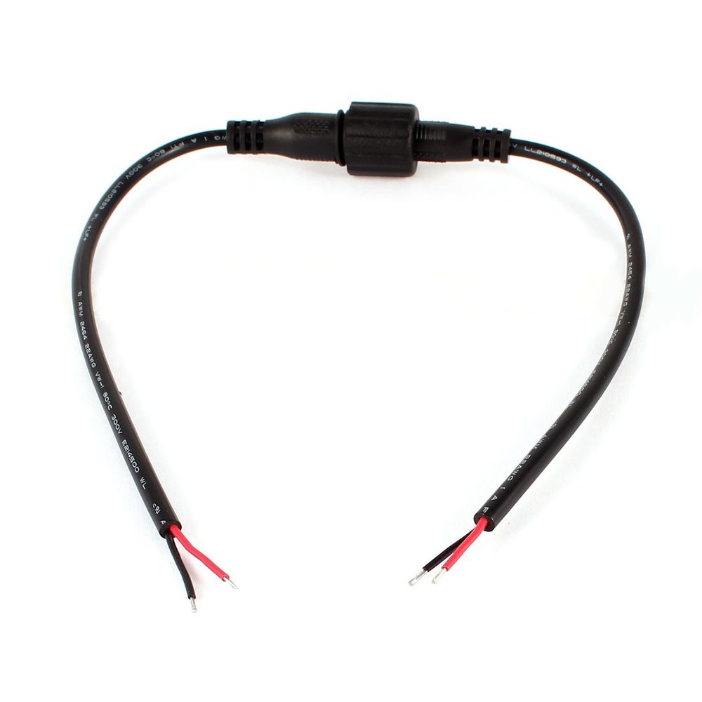 Aexit LED Strips Audio & Video Accessories Lighting Waterproof Connector Cable DC 5.5mm x Connectors & Adapters 2.1mm Black