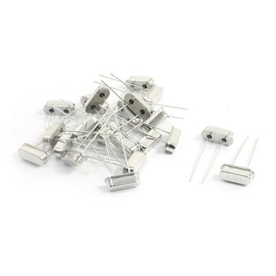 Aexit 22 Pcs Amplifier Installation Silver Tone Metal 6.000MHz Quartz Crystal Fuses Oscillator Resonator