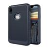 Shockproof iPhone X Case (Blue) with Tempered Glass High Definition Clear Screen Protector view 2