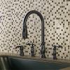 Pfister Hanover Kitchen Faucet with Pull Down Sprayer and Soap Dispenser, 2-Handle, 4-Hole, High Arc, Tuscan Bronze Finish, F5314HNY view 4