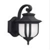 SEA GULL 8536301-12 One Light Outdoor Wall Lantern,Small,Bla view 2