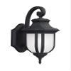 SEA GULL 8536301-12 One Light Outdoor Wall Lantern,Small,Bla view 3