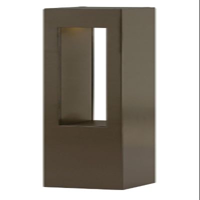 Hinkley Landscape Lighting LED Atlantis Square Bollard Path Light Add Safety and Security to Walkways with Durable Path Lights, 120-Volt, Aluminum with Bronze Finish, LumaCore LED Engine, 55602BZ