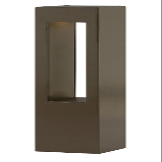 Hinkley Landscape Lighting LED Atlantis Square Bollard Path Light Add Safety and Security to Walkways with Durable Path Lights, 120-Volt, Aluminum with Bronze Finish, LumaCore LED Engine, 55602BZ
