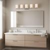 Hinkley Karlie Five Light Vanity, Chrome Finish with Etched Opal Glass, Chrome view 2