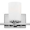 Hinkley Karlie Five Light Vanity, Chrome Finish with Etched Opal Glass, Chrome view 4