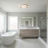 Hinkley Lowell Small Flush Mount Bathroom Ceiling Light, Antique Nickel view 2