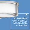 Hinkley Lowell Small Flush Mount Bathroom Ceiling Light, Antique Nickel view 3