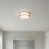 Hinkley Lowell Medium Flush Bathroom Ceiling Light, Antique Nickel/Opal view 2