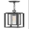 Hinkley Republic Medium Hanging Outdoor Lantern, Composite, Clear Seedy Glass Panes, Anti-Fading Finish, Oil Rubbed Bronze Finish view 1
