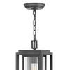 Hinkley Republic Medium Hanging Outdoor Lantern, Composite, Clear Seedy Glass Panes, Anti-Fading Finish, Oil Rubbed Bronze Finish view 4