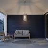 Hinkley Republic Medium Hanging Outdoor Lantern, Composite, Clear Seedy Glass Panes, Anti-Fading Finish, Satin Nickel Finish view 2