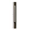 Hinkley Atlantis 12V Small Round Landscape Bollard, Aluminum, Etched Glass Lens, Modern, LED Bulb Included, Bronze Finish view 2