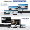WAVLINK USB Laptop Docking Station Dual Monitors, DisplayLink Computer Dock for M1 M2 Mac and Windows, ChromeOS, Ubuntu 20.04/22.04 (HDMI & HDMI/DVI/VGA, 6xUSB Ports, LAN, Audio) view 3