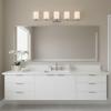 Hinkley Karlie Five Light Vanity, Brushed Nickel Finish with Etched Opal Glass Karlie Bathroom, Brushed Nickel view 2