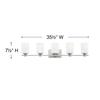 Hinkley Karlie Five Light Vanity, Brushed Nickel Finish with Etched Opal Glass Karlie Bathroom, Brushed Nickel view 3