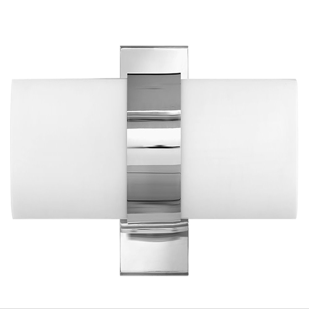 Hinkley Portia 52113PN Large Integrated LED 21W Bathroom Vanity Fixture, 24.5-inch, Etched Opal Glass Shade, Mount Vertically or Horizontally, Polished Nickel