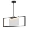 Hinkley Folio Collection 30" 42W Integrated LED 1-Tier Chandelier, Black w/Sandblasted Acrylic Glass view 1
