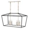 Hinkley Stinson Collection Eight Light Linear Chandelier, Black view 1