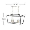 Hinkley Stinson Collection Eight Light Linear Chandelier, Black view 2