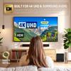 TNP HDMI Wall Plate - 2 Port HDMI Socket Plug Jack Outlet Decorative Face Plate Cover Mount Panel w/ 4K UHD ARC/eARC Ethernet Pass-Thru Support High Speed Extension Pigtail Coupler Cable view 4