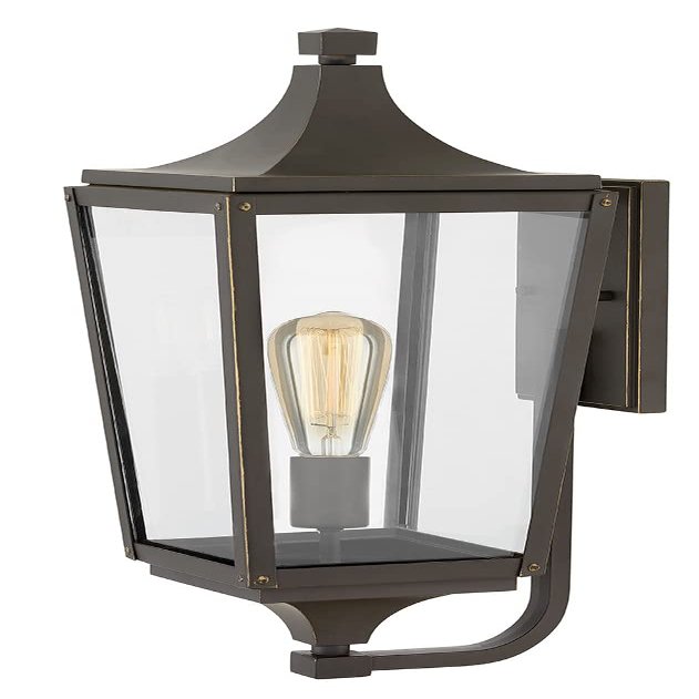 Hinkley Jaymes 19.5" Medium Outdoor Wall Mount Lantern, Oil Rubbed Bronze