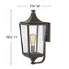 Hinkley Jaymes 19.5" Medium Outdoor Wall Mount Lantern, Oil Rubbed Bronze view 2