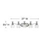 Hinkley Plantation Tropical Five Light Bathroom Vanity Fixture, Polished Antique Nickel view 3