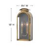 Hinkley Rowley Outdoor Medium Wall Mount Lantern, Light Antique Brass view 2
