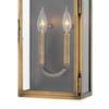 Hinkley Rowley Outdoor Medium Wall Mount Lantern, Light Antique Brass view 3