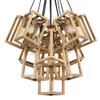 Fredrick Ramond Ensemble Medium Multi-Tier Chandelier - Thirteen Light, Includes (1) 4-in, (1) 6-in, (2) 12-in, and (1) 30-in Down Rods, Geometric, Dimmable - Brushed Bronze Finish view 3