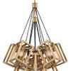Fredrick Ramond Ensemble Medium Multi-Tier Chandelier - Thirteen Light, Includes (1) 4-in, (1) 6-in, (2) 12-in, and (1) 30-in Down Rods, Geometric, Dimmable - Brushed Bronze Finish view 4