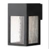 Hinkley Rook 12" Single Light Wall Mount Outdoor Lantern, Aluminum, Clear Seedy Glass, Modern, LED Included, Dark Sky Compliant, Satin Black Finish view 1