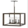 Hinkley Rhodes Medium Outdoor Hanging Lantern Pendant, Warm Bronze Finish view 1