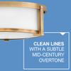Hinkley Lowell 3243BR Medium Flush Mount Ceiling Light, Twist Lock System Keeps Fixture Flush with Ceiling, Damp-Rated for Bathrooms, Laundry Rooms, Brushed Bronze and Etched Opal Glass view 3