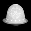Kerzenfarm Porcelain Dome Lights in a Lace Heart Design view 2
