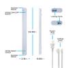 Enbrighten 24in. Under Cabinet LED Light Fixture, Linkable Up to 40 Fixtures, Plug-In & Convertible to Direct Wire, 811 Lumens, High/Off/Low Switch, White, 38940 view 2