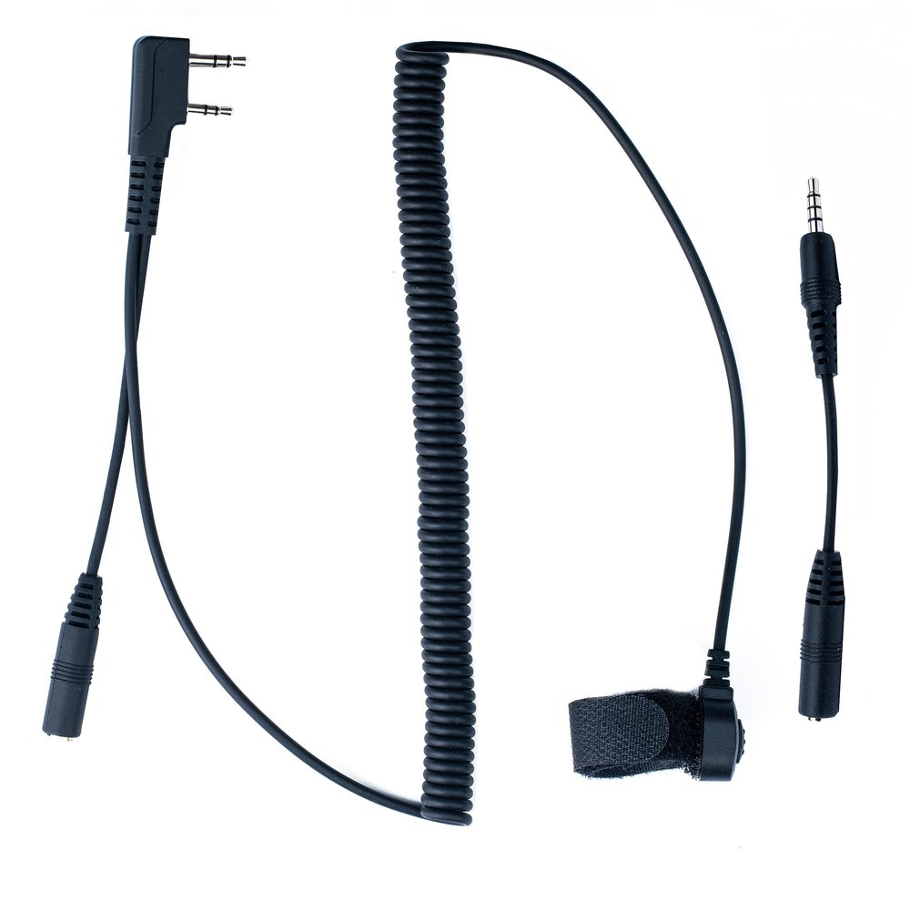 BTECH Universal 2-Pin K1 to 3.5mm Audio Adapter with One-Touch PTT  Premium Compatibility with BaoFeng, Kenwood Radios & 3.5mm Headsets with in-Line Mics