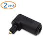 Cable Matters 2-Pack Right Angle Toslink Adapter (Toslink Extension) Male to Female view 2