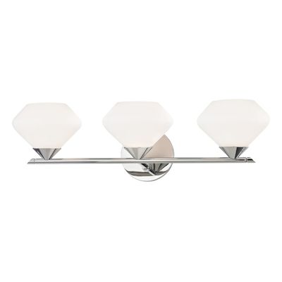 MITZI HUDSON VALLEY LIGHTING Valerie-Three Light Bath Bracket in Style-21.75 Inches Wide by 6 Inches High-Polished Nickel Finish