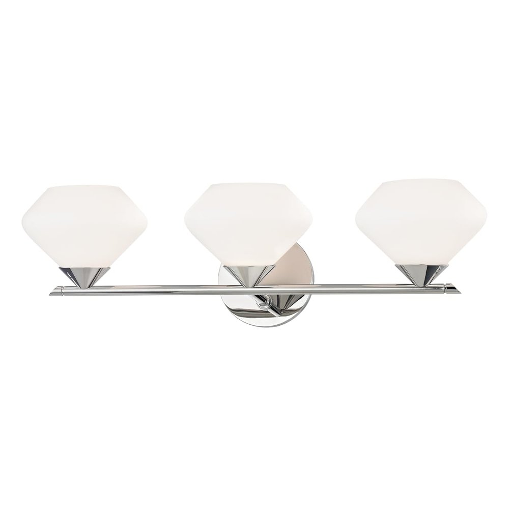 MITZI HUDSON VALLEY LIGHTING Valerie-Three Light Bath Bracket in Style-21.75 Inches Wide by 6 Inches High-Polished Nickel Finish
