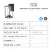 Minka Lavery Farmhouse Outdoor Wall Light 72472-66 Trescott Exterior Wall Lantern, 1-Light 60 Watts, Black view 3
