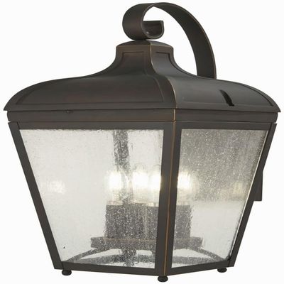 Minka Lavery Outdoor Wall Light 72482-143C Marquee Exterior Wall Lantern, 4-Light 16 Watts, Oil Rubbed Bronze