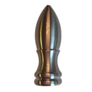 Upgradelights Brushed Nickel Vintage Bullet Shaped Finial