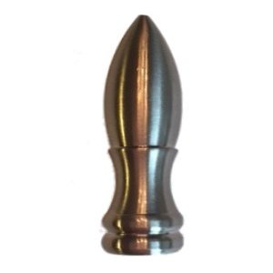 Upgradelights Brushed Nickel Vintage Bullet Shaped Finial