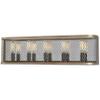 Minka-Lavery Marsden Commons 5 Light Bath in Smoked Iron Finish with Aged Gold with Reflective Backplate view 1