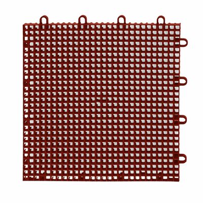 IncStores 5/8 Inch Thick Outdoor Basketball Court Flooring | Build The Ultimate Space for Basketball, Tennis, and More with Weatherproof Plastic Floor Tiles | Brick Red, 1 Tile