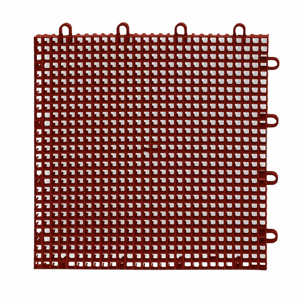 IncStores 5/8 Inch Thick Outdoor Basketball Court Flooring | Build The Ultimate Space for Basketball, Tennis, and More with Weatherproof Plastic Floor Tiles | Brick Red, 1 Tile